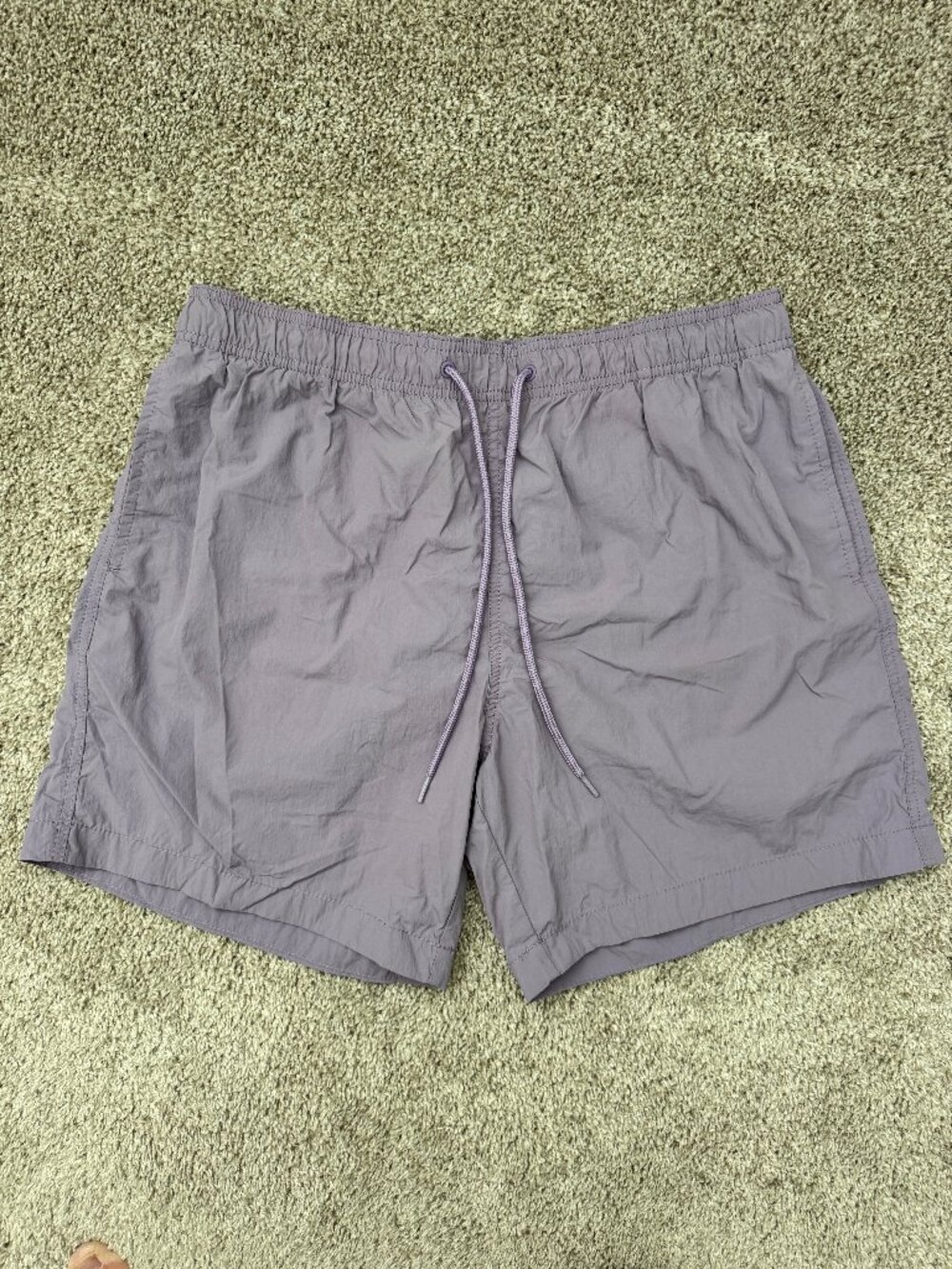 H&M Mens Large Lilac Swim Trunks Shorts Lined Purple Beach Resort Casual